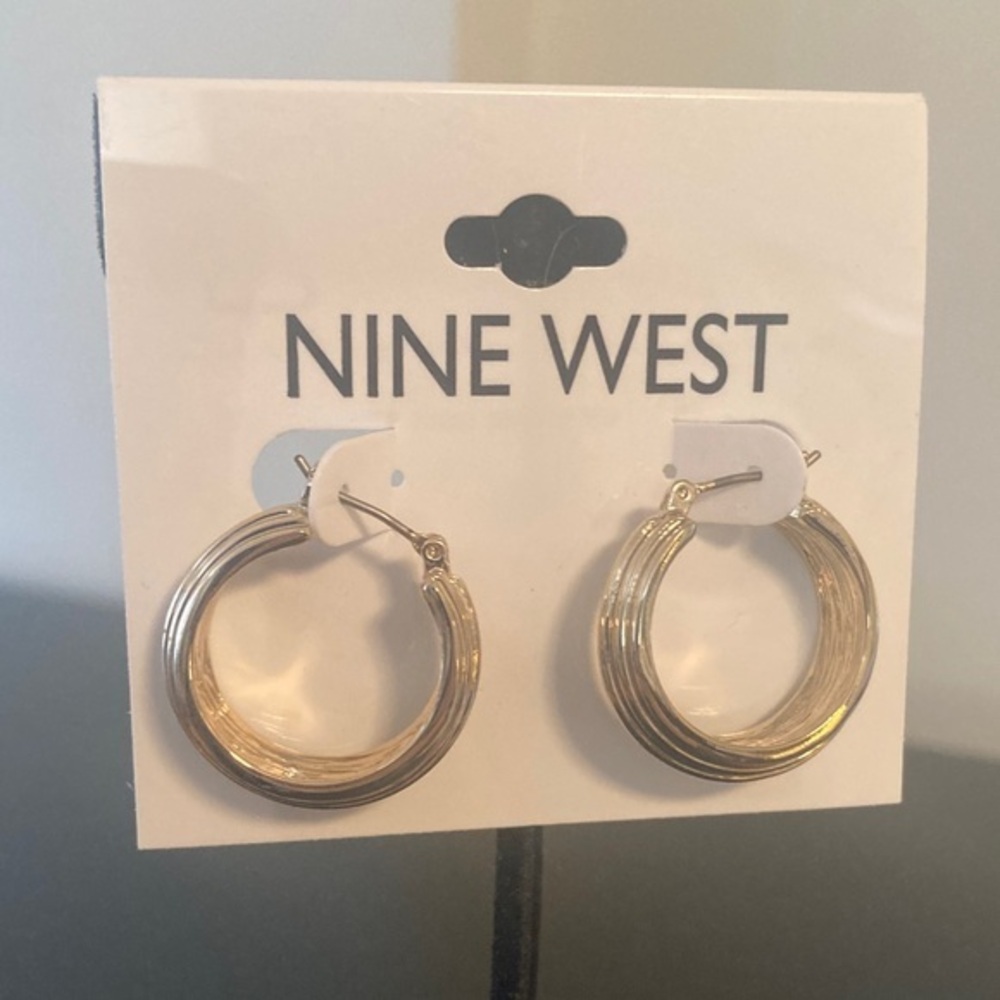 Nine West Gold-Tone Hoop Earrings